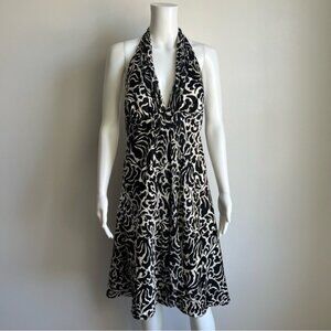 White House Black Market 100% Silk Halter Dress - 10